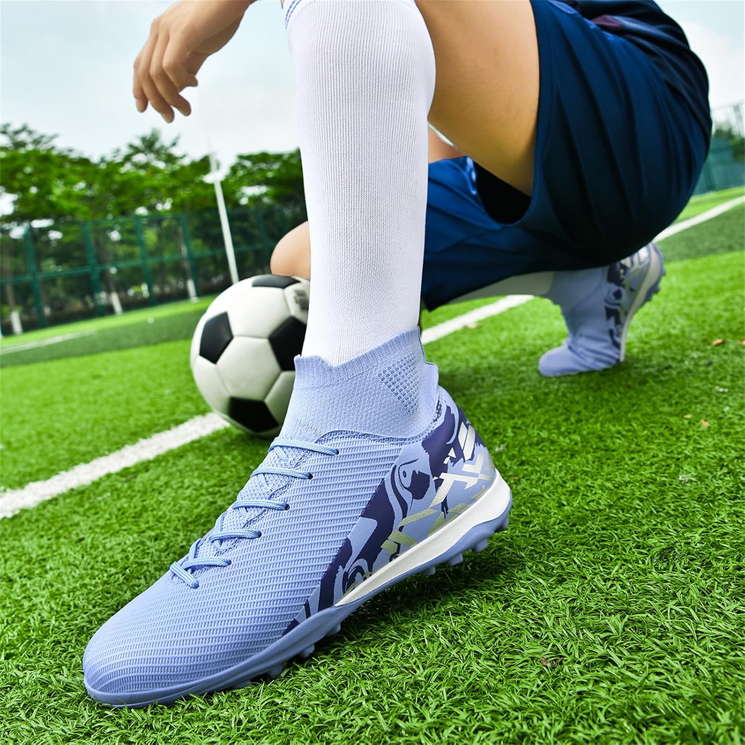 Unisex High-Top Training Soccer Shoes - Image 2
